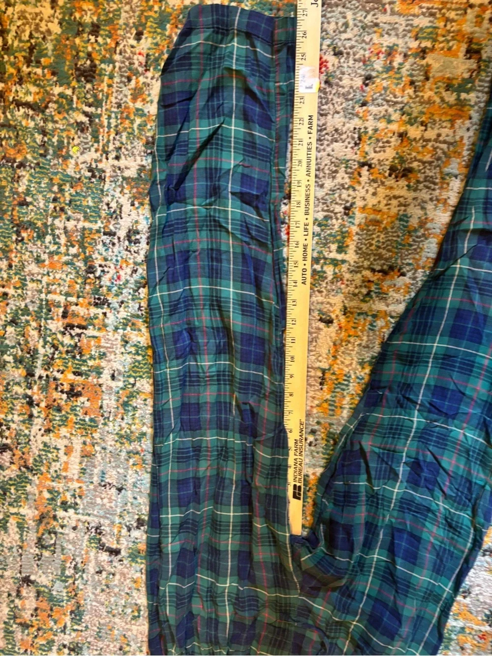 Polo by Ralph Lauren Green and Navy Plaid Joggers